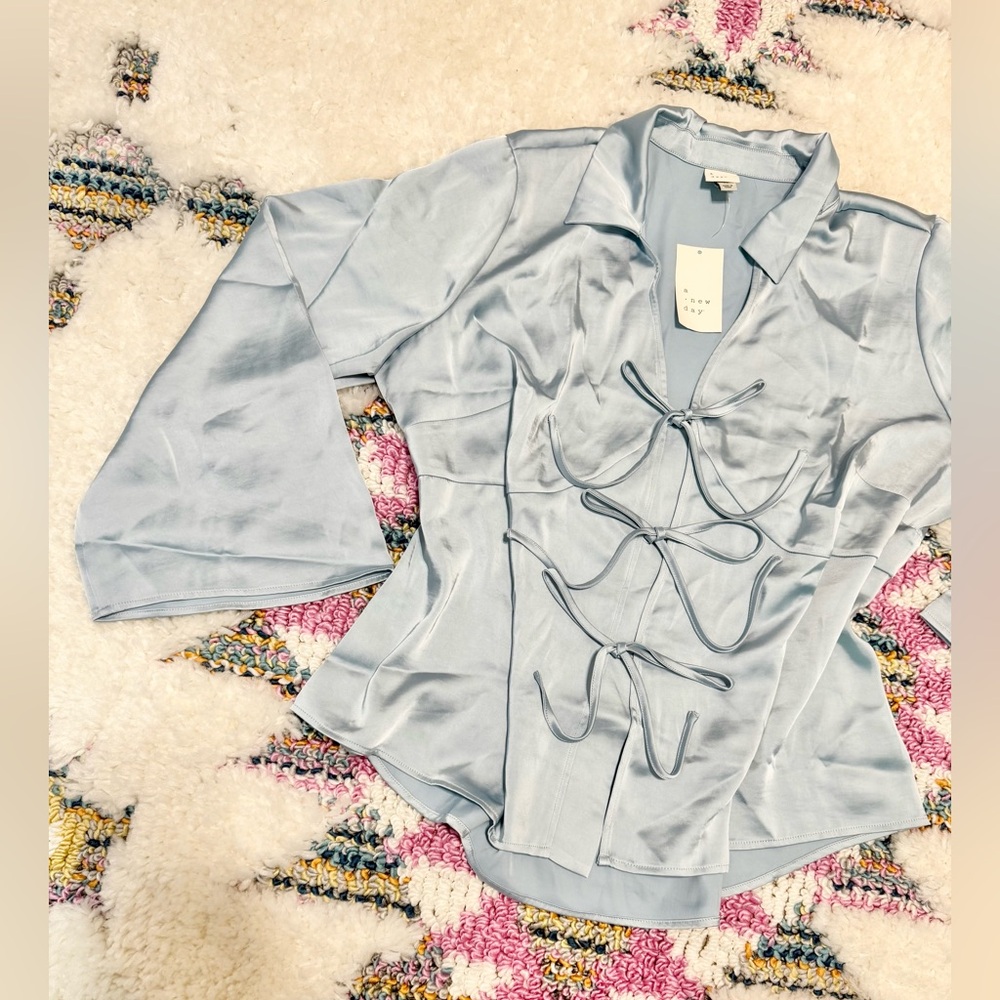 a new day Light Blue Women's Blouse - Picture 5 of 6